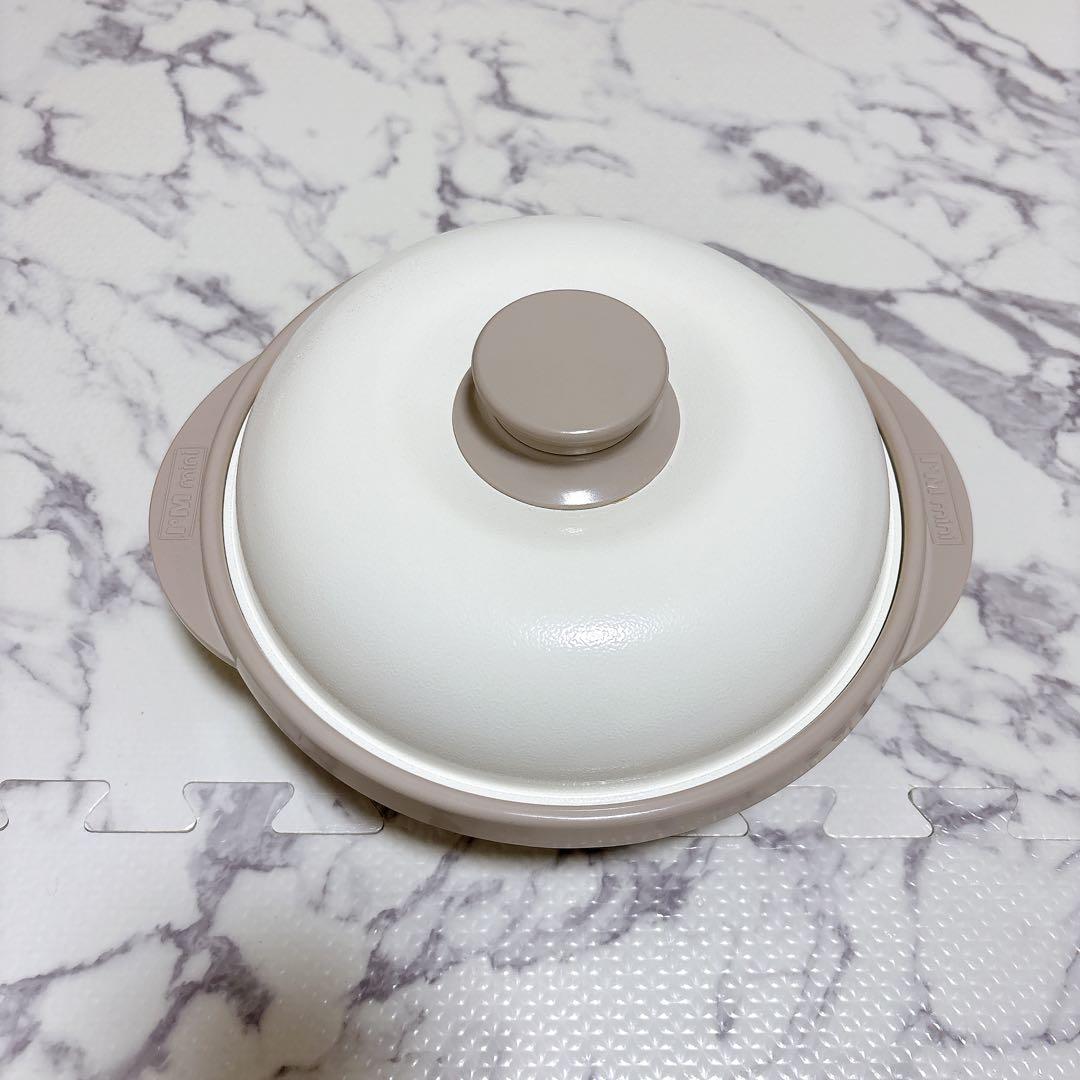 未使用品♪レンジメートプロ（グレージュ）　電子レンジ調理　調理器具　フライパン