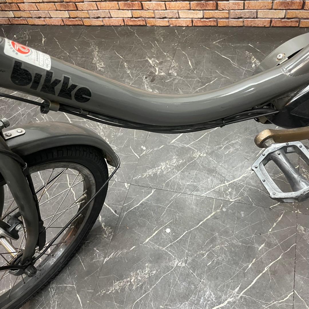 【18】電動自転車 ブリヂストン bikke グレー 20インチ