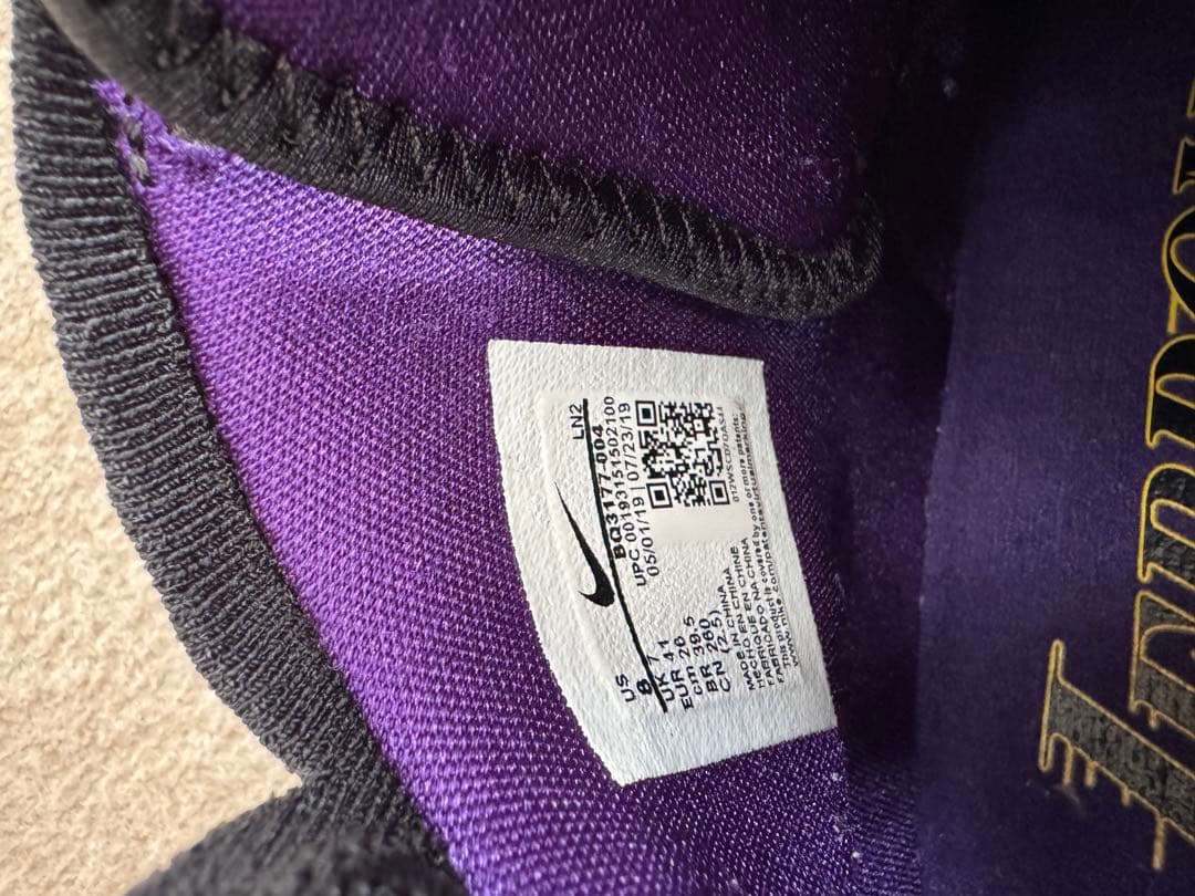 Nike LeBron 17 ブラック/パープル