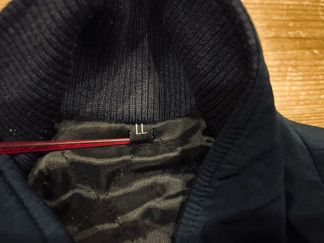 スタジャン 古着 90s Mets メッツ XL ネイビー 美品 ジャケット 紺