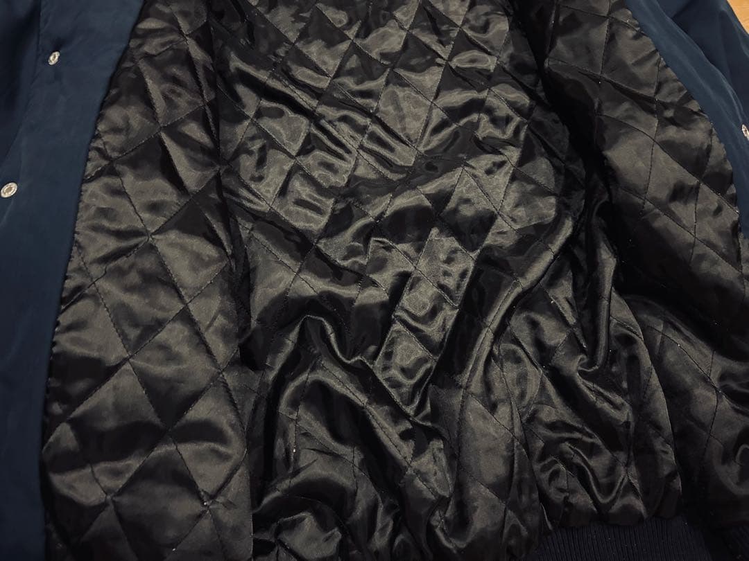 スタジャン 古着 90s Mets メッツ XL ネイビー 美品 ジャケット 紺