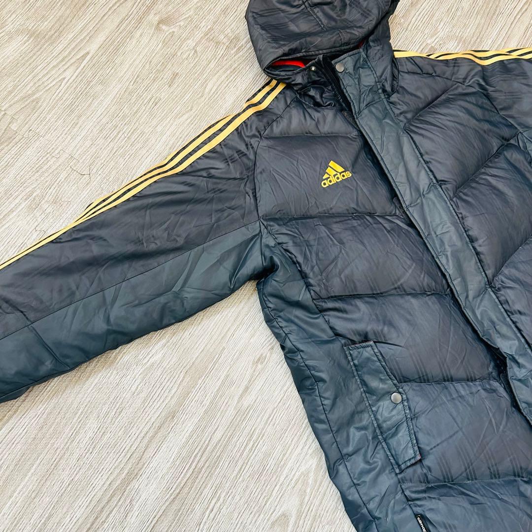 【訳ありですがかなりお得です】adidas アディダス　ベンチコート　紺　黒系