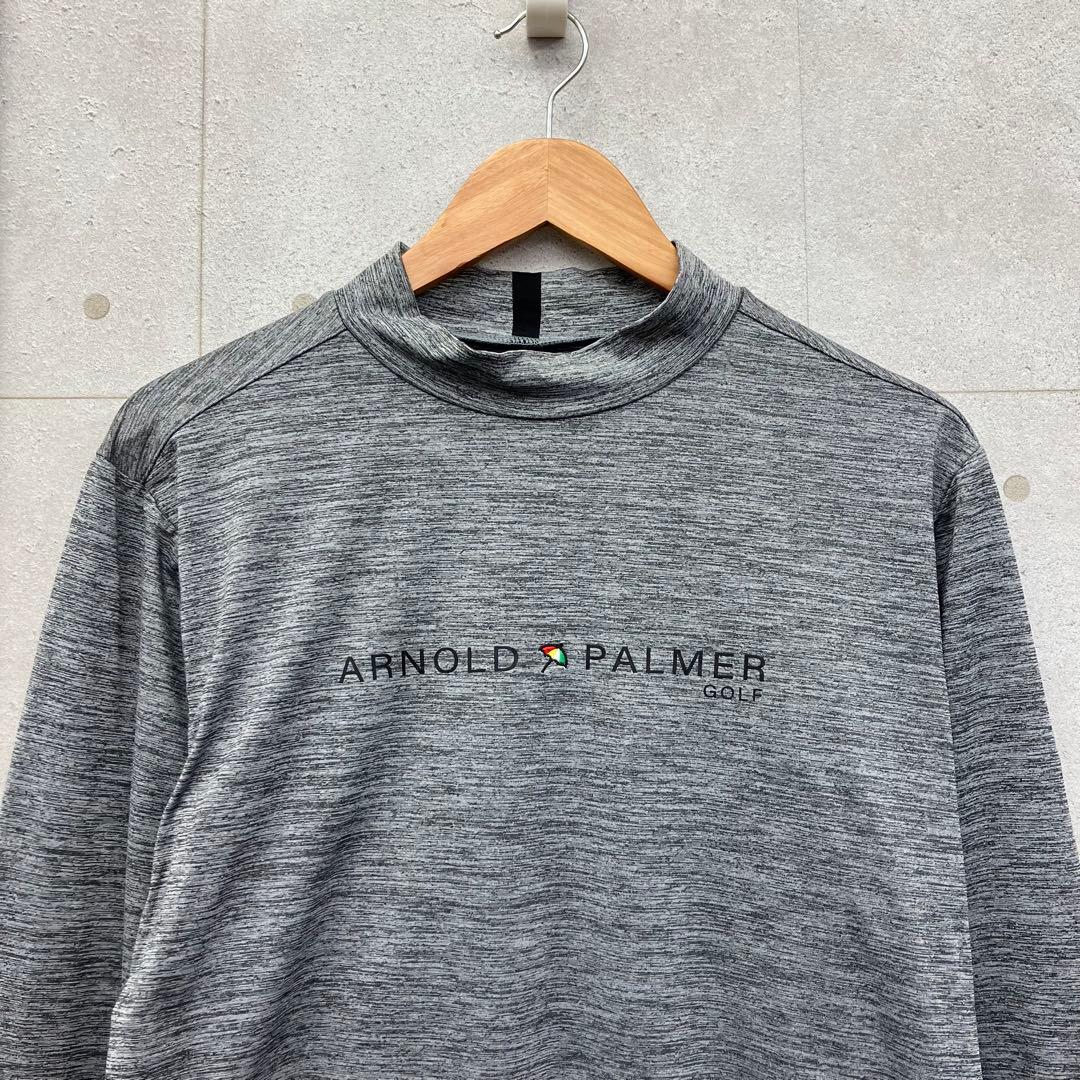 ARNOLD PALMER GOLF 長袖 モックネックシャツ グレー