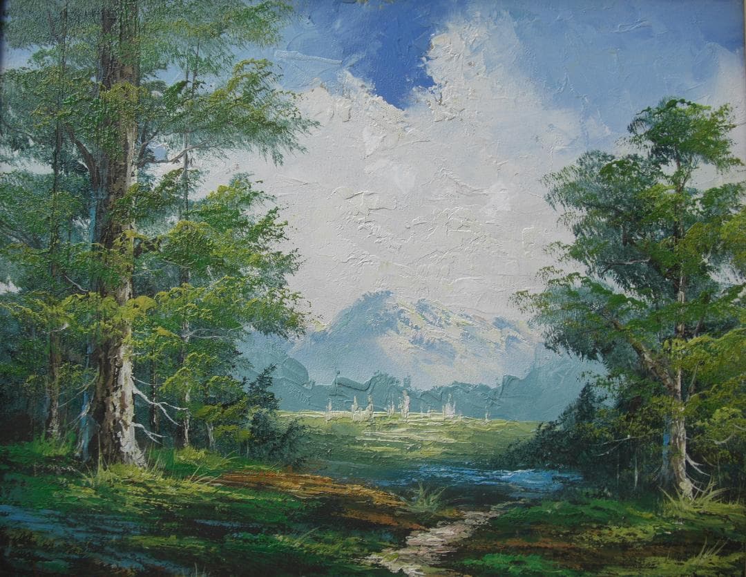 絵画アンテックコレクション/「風景画」額入り中古品!!0910