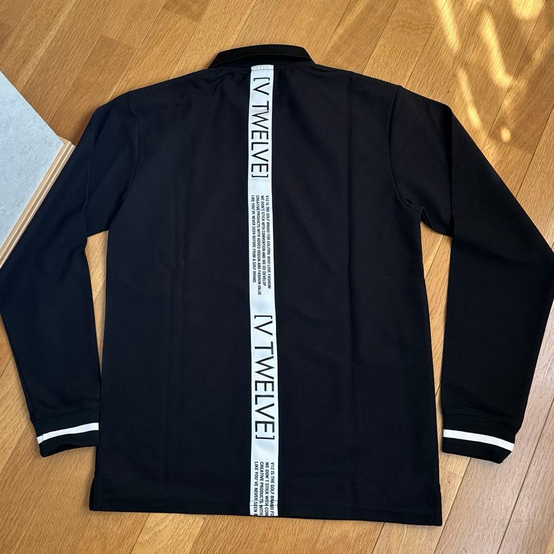 V12　B/LINE L/S POLO　ロングスリーブポロシャツ　L