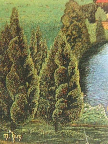 モーリス・グリマルディ、風景、希少画集画、新品額装付
