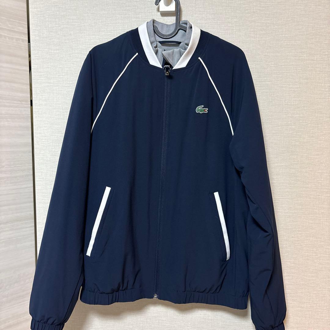 LACOSTE ゴルフ シーズナルズストレッチジップアップジャケット ネイビー