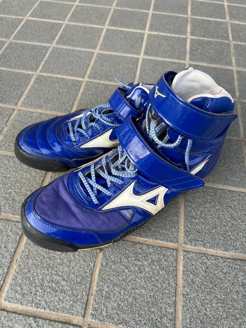 Mizuno スパイクシューズ 青 ベルクロ付き