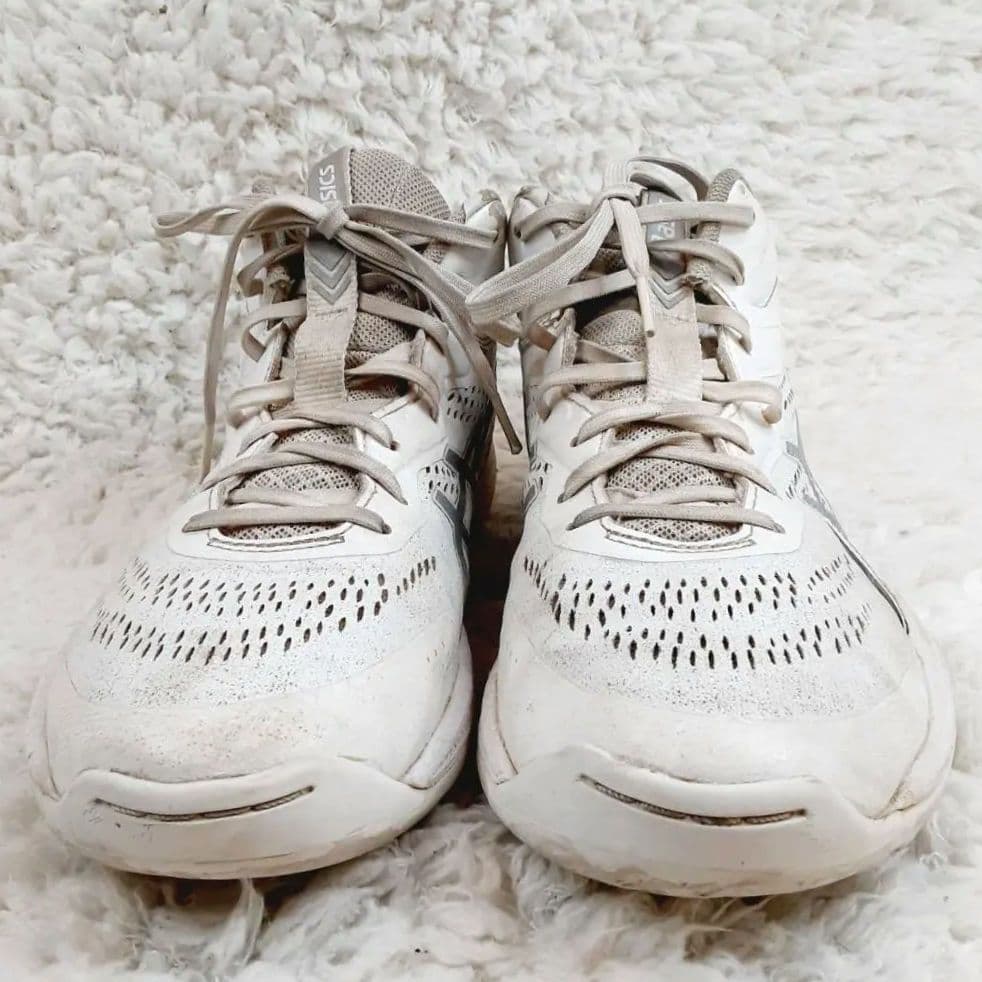 美品26㎝◎asics アシックス GELHOOP V15 ゲルフープV15 白