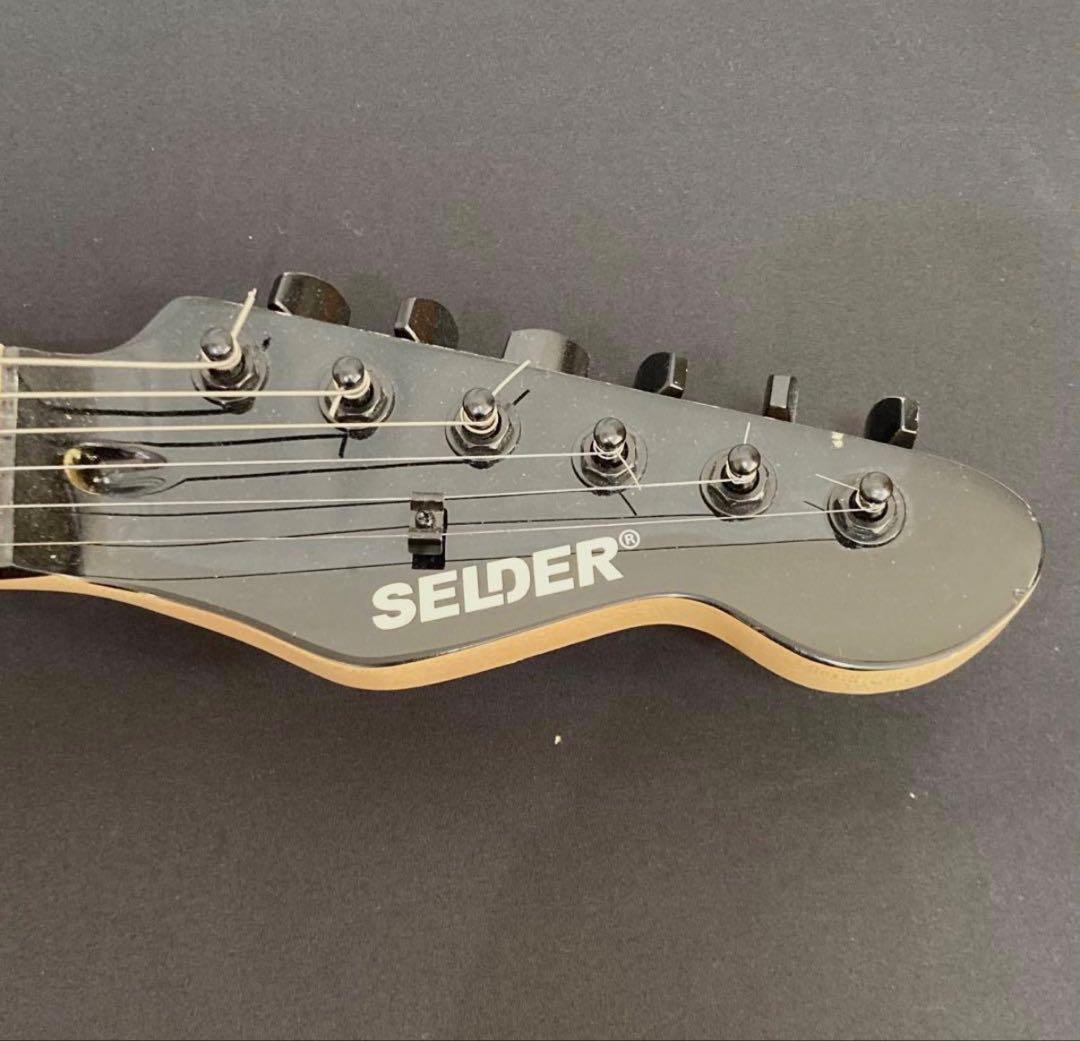 SELDER ブラック/グリーン エレキギター ソフトケース付き