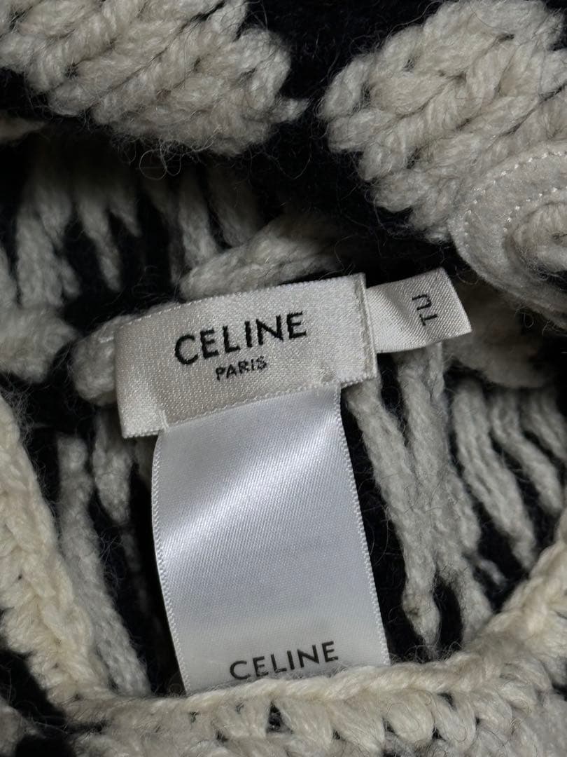 CELINE チェック柄 帽子 M/L