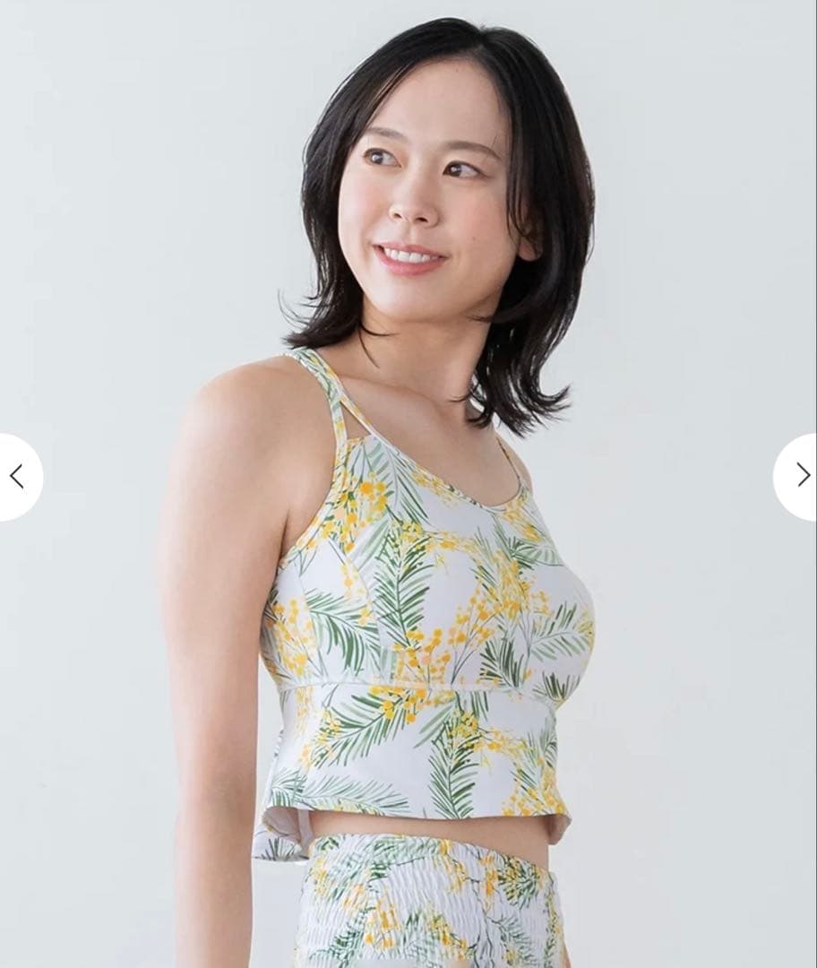 新品未使用　SUKALA スプリングフラワーフレアブラトップ　ミモザ　サイズL