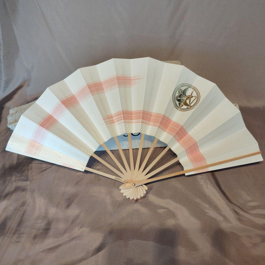 舞扇子 4本セット 花柄とストライプ