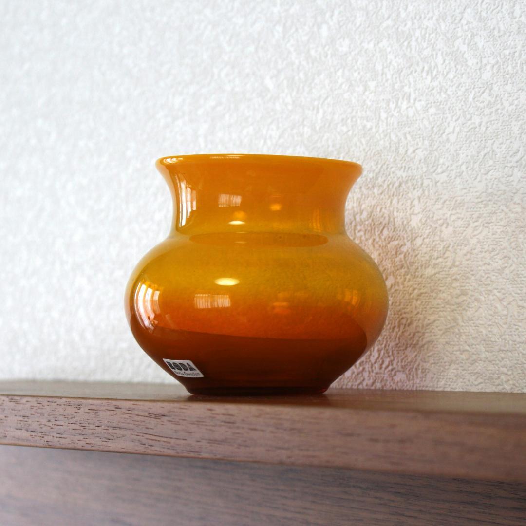 【シールあり】エリックホグラン　Erik Hoglund　イエロー 花瓶/花器