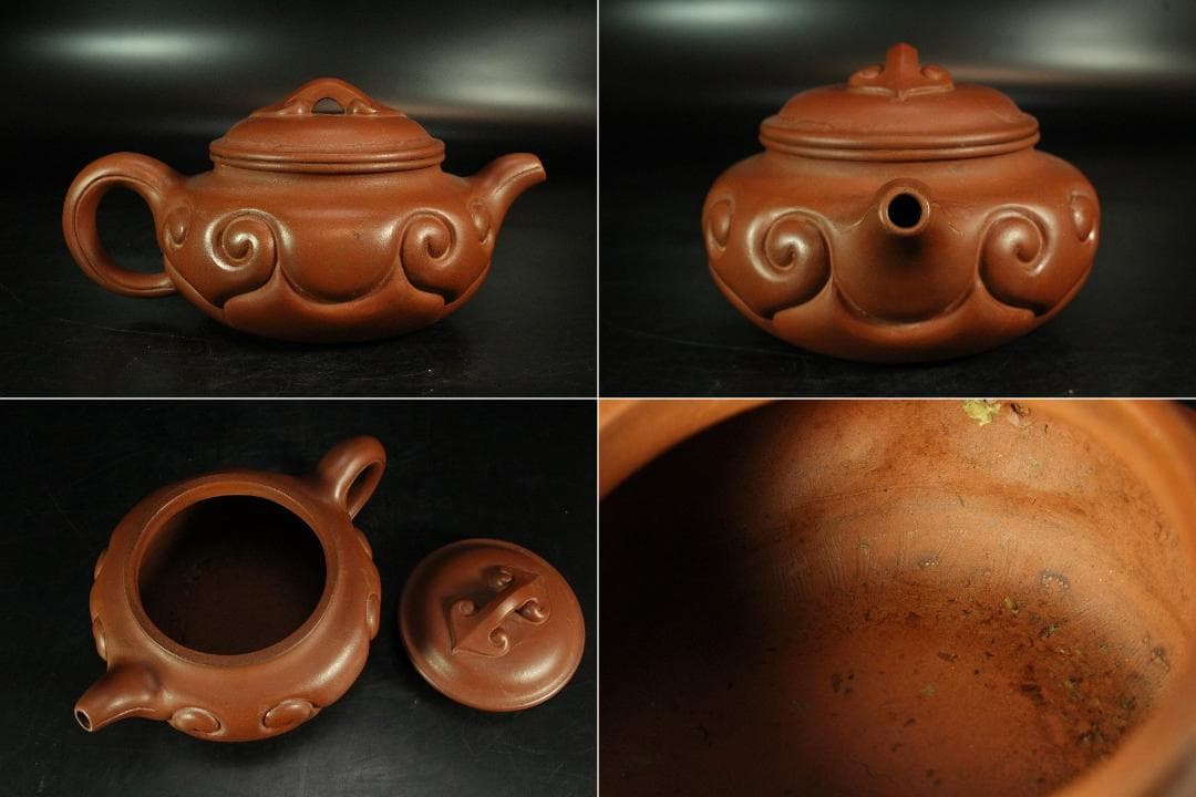 中国美術 朱泥 茶器 急須 在印(K-YC693)