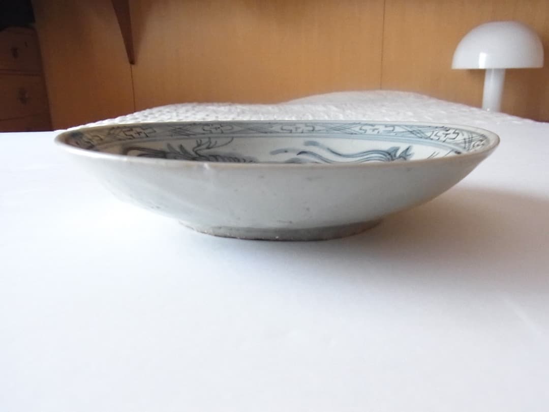 中国骨董『鳳凰寿染付皿』／青花 初期伊万里 唐津 李朝 山水
