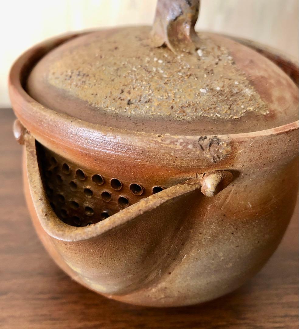 〈未使用〉備前焼 松園 宝瓶 煎茶道具 茶道具 骨董 陶芸 茶器 急須