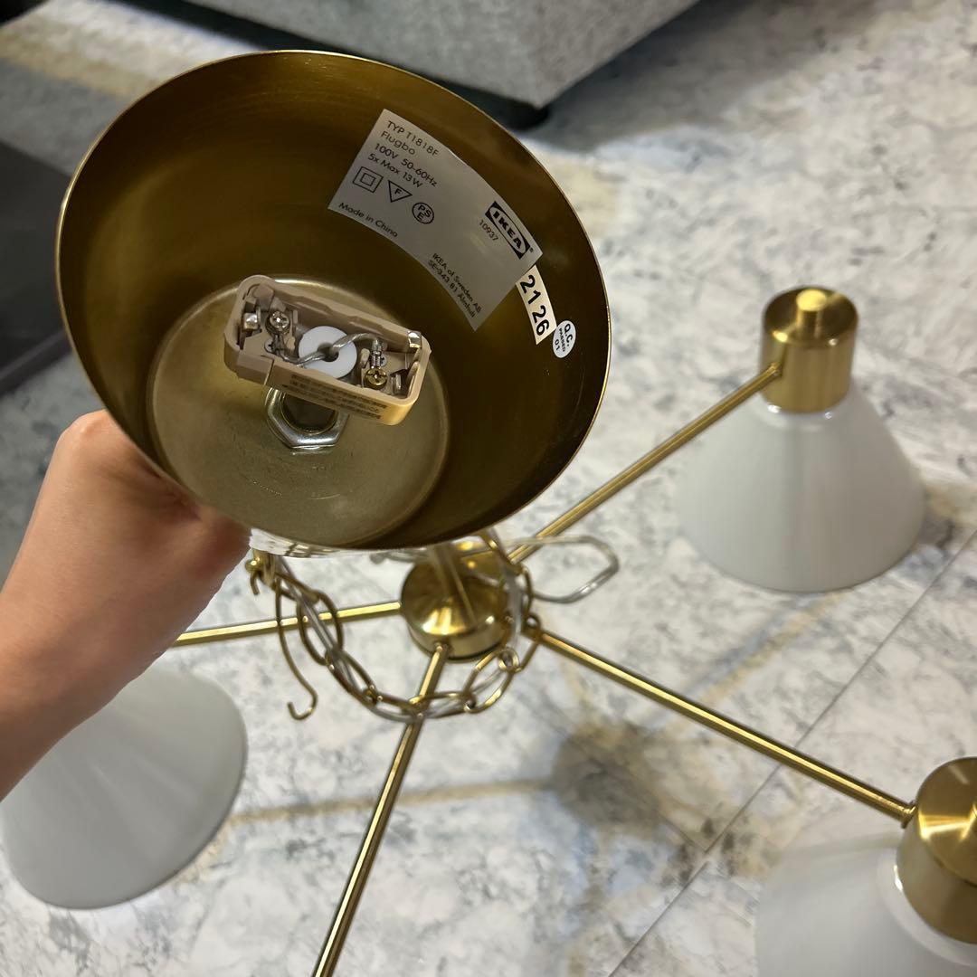 【極美品】IKEA Flugbo 照明 フルーグボー シーリングライト