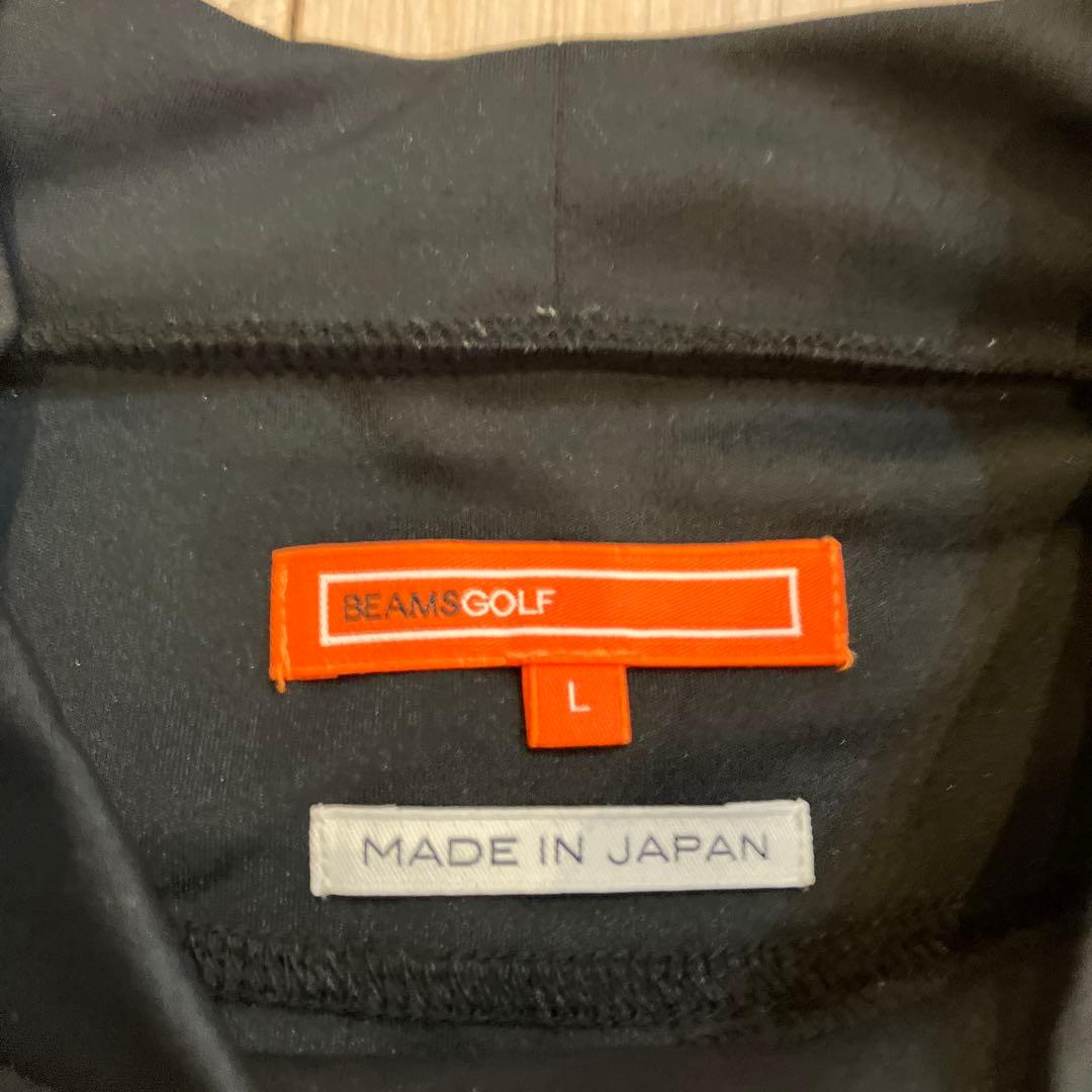 ビームスゴルフ　モックネック　ダークネイビー　Lサイズ