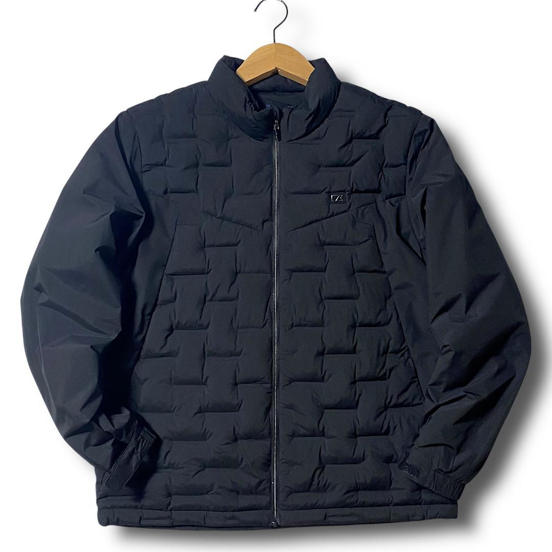 XXL 定2.5万 カッターアンドバック 圧着加工 中綿ジャケット ブルゾン 黒