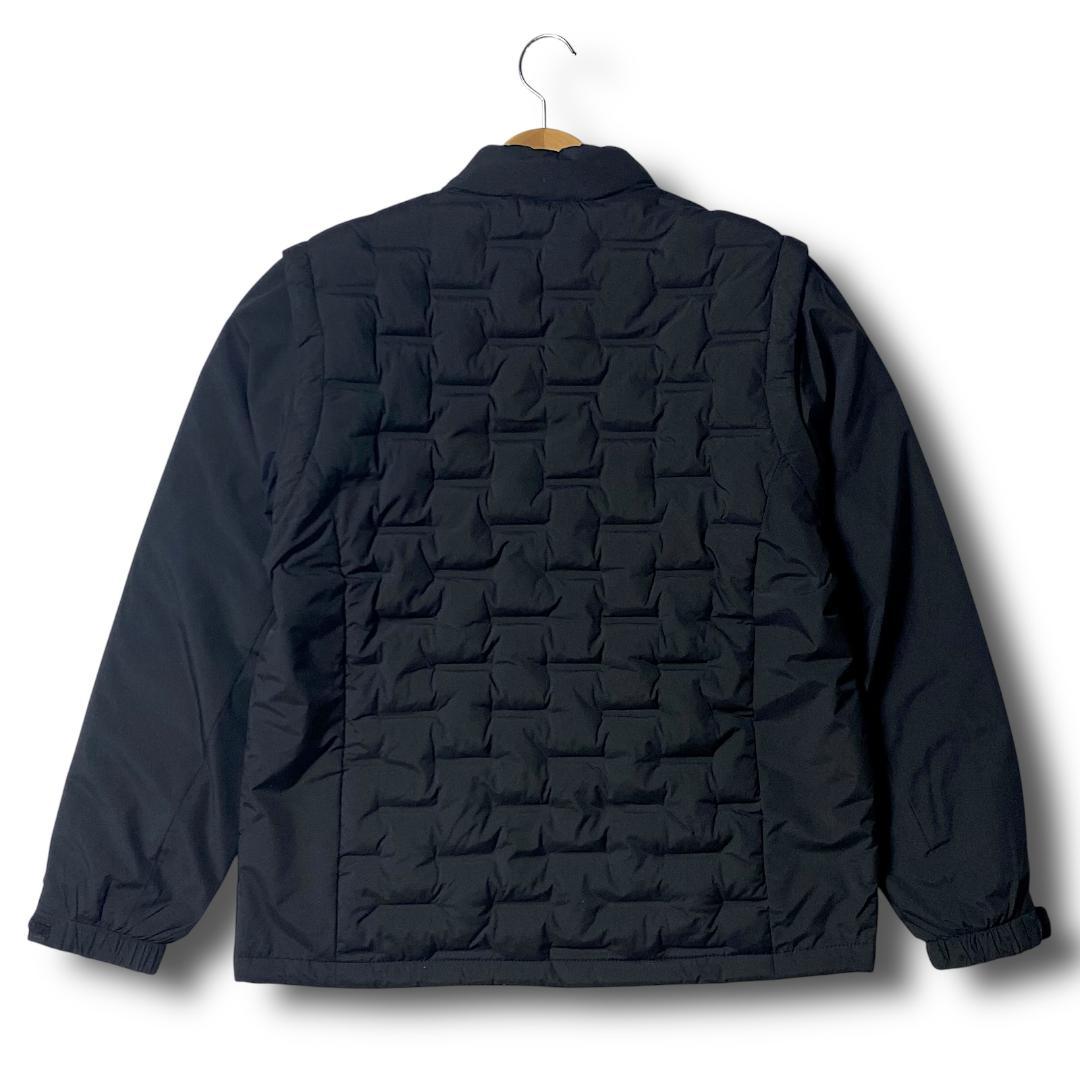 XXL 定2.5万 カッターアンドバック 圧着加工 中綿ジャケット ブルゾン 黒