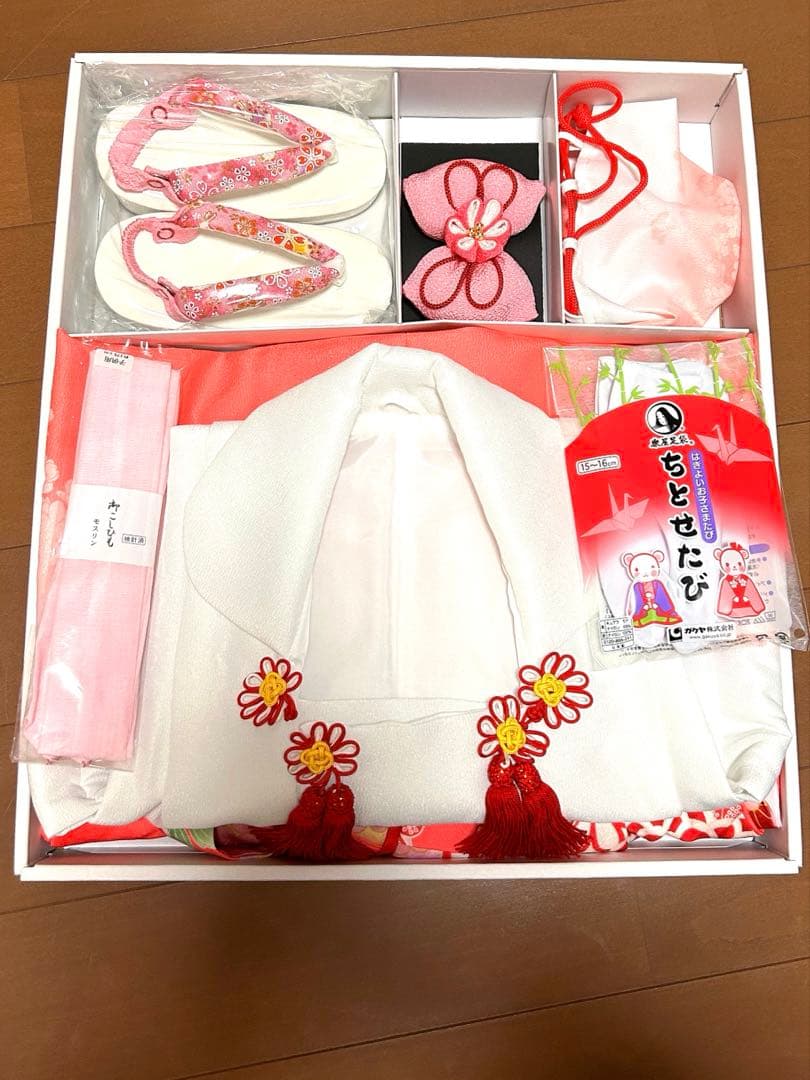 七五三 フルセット　着物　3歳　被布　女の子　ピンク　リョウコキクチ