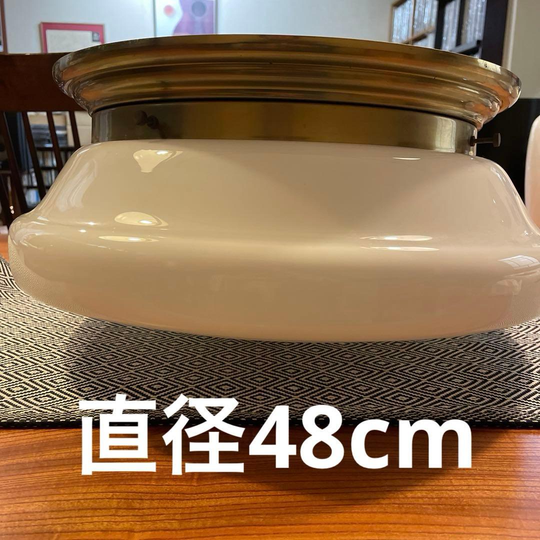 アンティーク乳白色ガラスシーリングライト