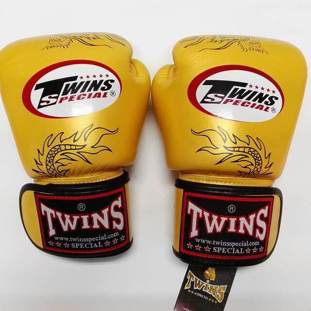 新品 正規 TWINS 本格ボクシンググローブ 本革製 サイズ選択 龍金