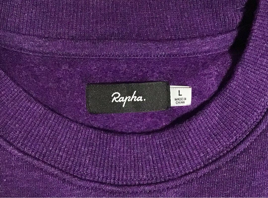 「Rapha」パープルスウェットシャツ Lサイズ