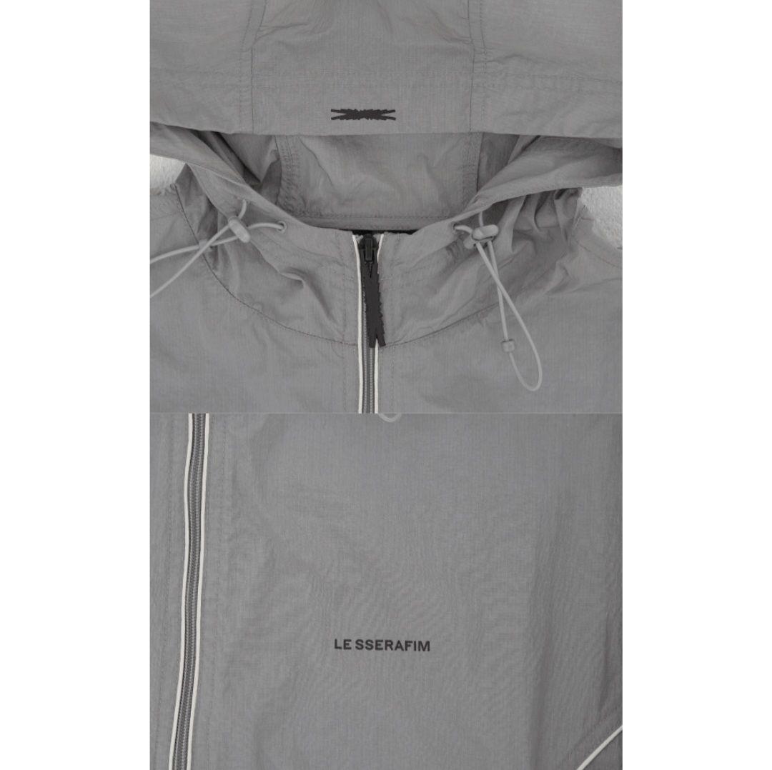 アイドル LE SSERAFIM Crop Wind Breaker Grey L-XL