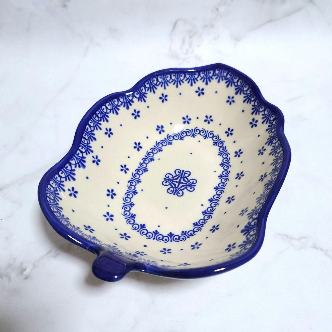 新品 ポーリッシュポタリー VENA社 リーフボウル