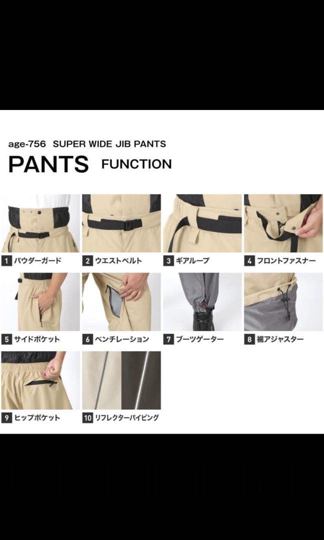 【※1/24まで値下げ！】新品・未使用品　スノーウェア　ワイドパンツ　ブラック