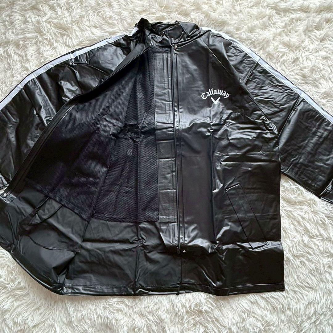 【美品】キャロウェイ ゴルフ レインウェア セットアップ スポーツウェア 黒XL