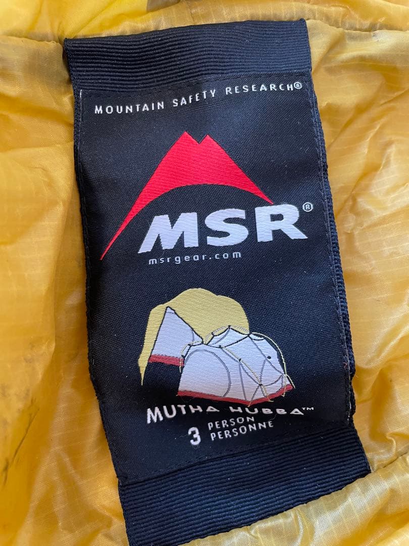 MSR MUTHA HUBBA マザハバ 3 レアテント ビンテージ イエロー