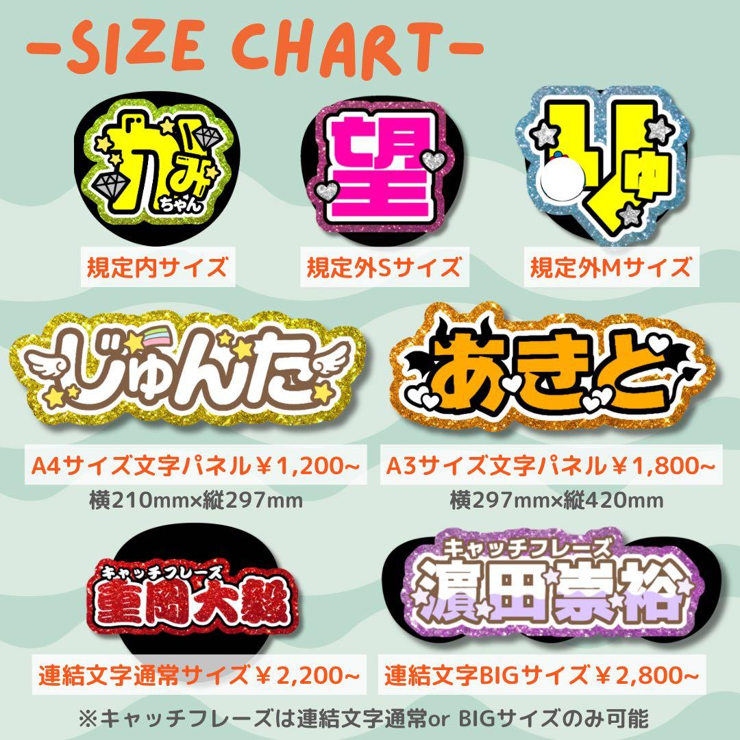にょん　オーダー　うちわ文字　団扇屋さん　連結　文字パネル　ファンサ