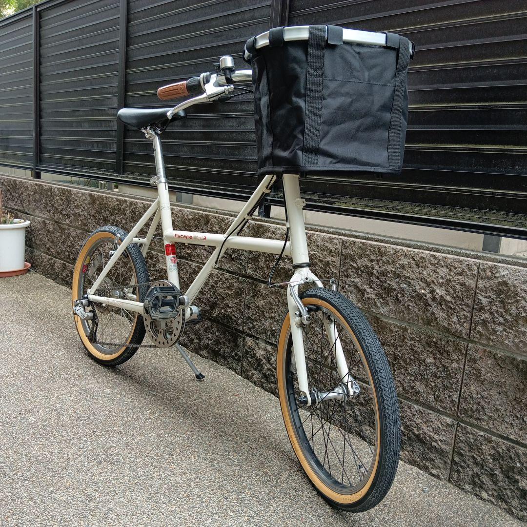 Escape Mini 3 ホワイト 小径自転車 前カゴ付き