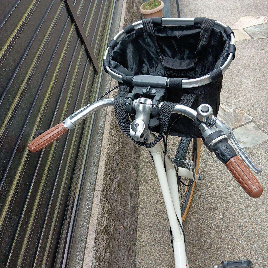 Escape Mini 3 ホワイト 小径自転車 前カゴ付き