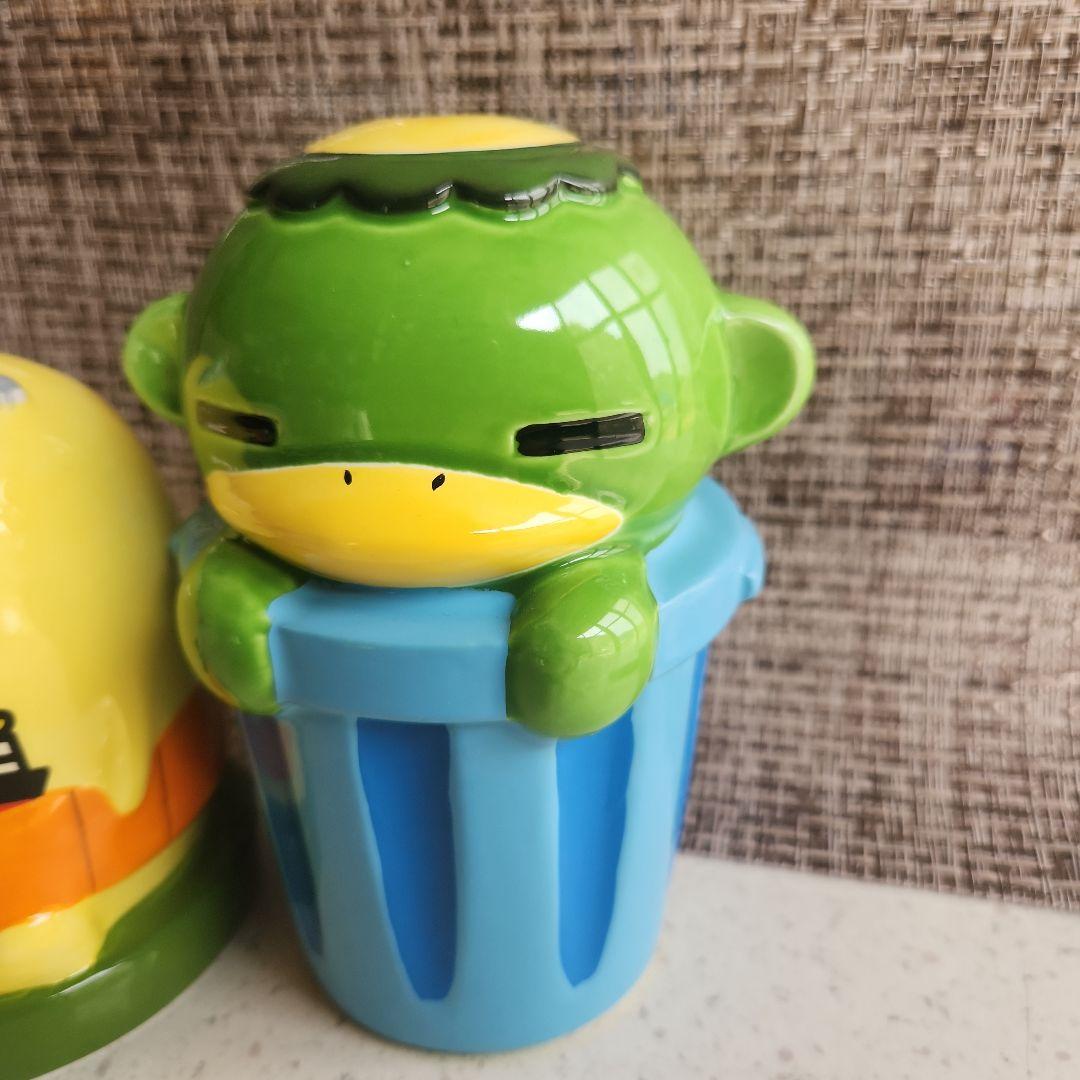 いまだにものごいかっぱ　貯金箱 陶器製 緑と青　バリィさん　セット　レトロ