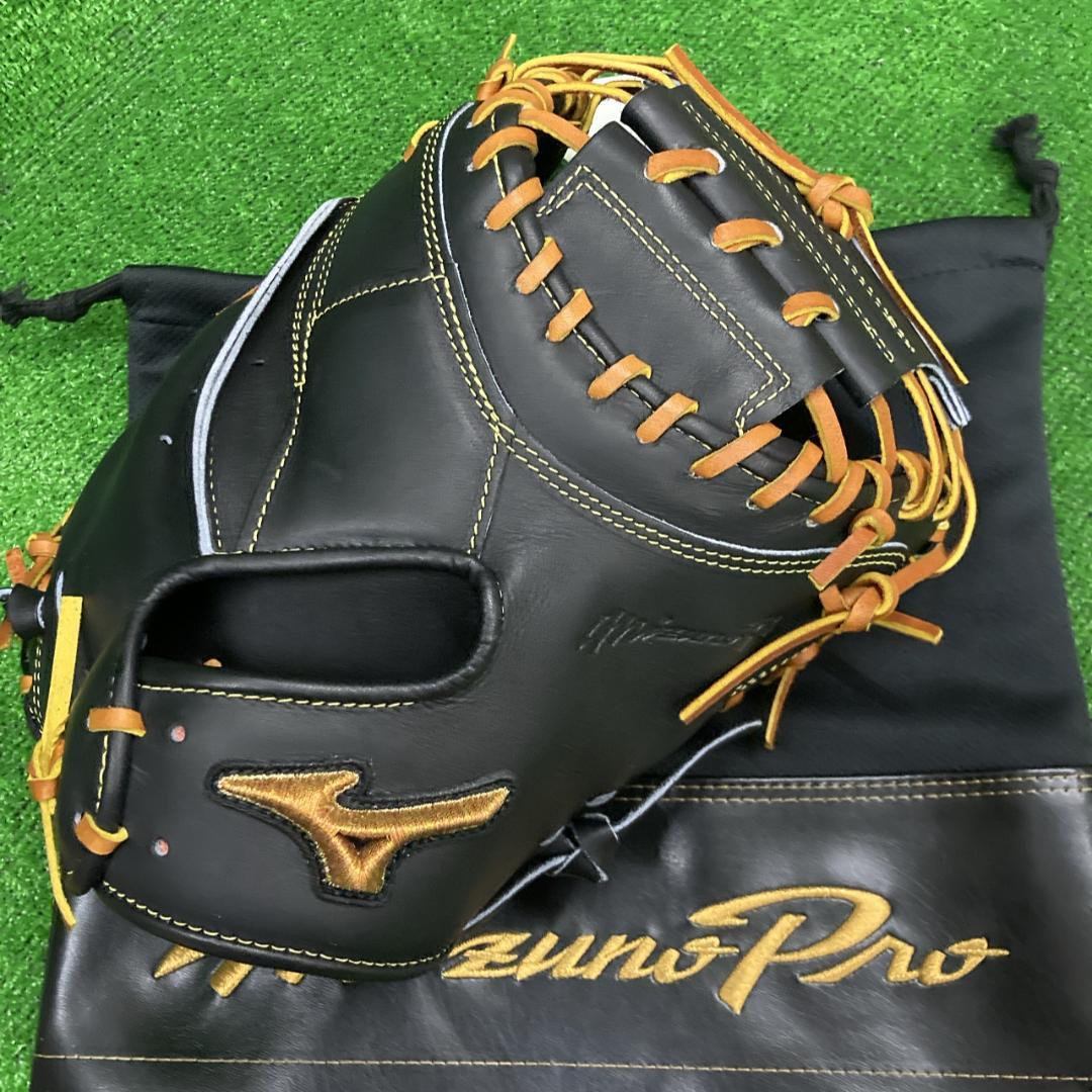 新品 ミズノプロ 硬式用キャッチャーミット ブラック 1AJCH34000