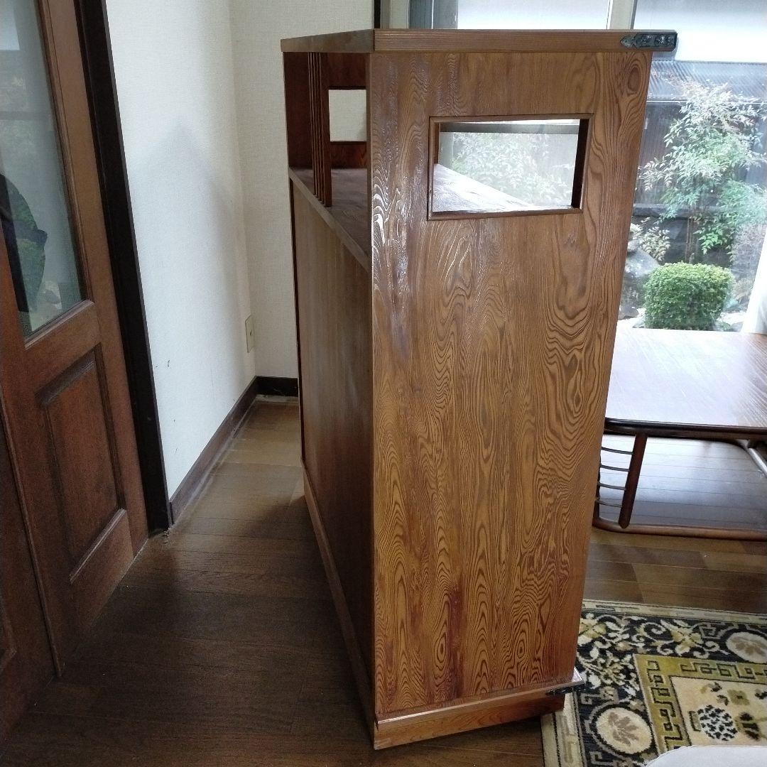 世界遺産屋久杉　極上　茶箪笥　茶棚　飾り棚　違い棚　収納棚　和家具