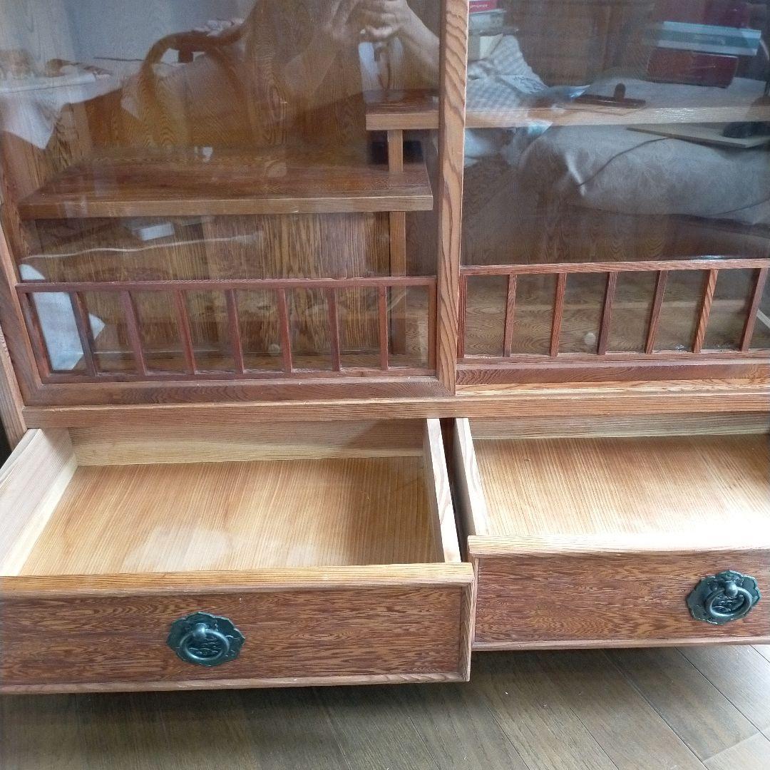 世界遺産屋久杉　極上　茶箪笥　茶棚　飾り棚　違い棚　収納棚　和家具