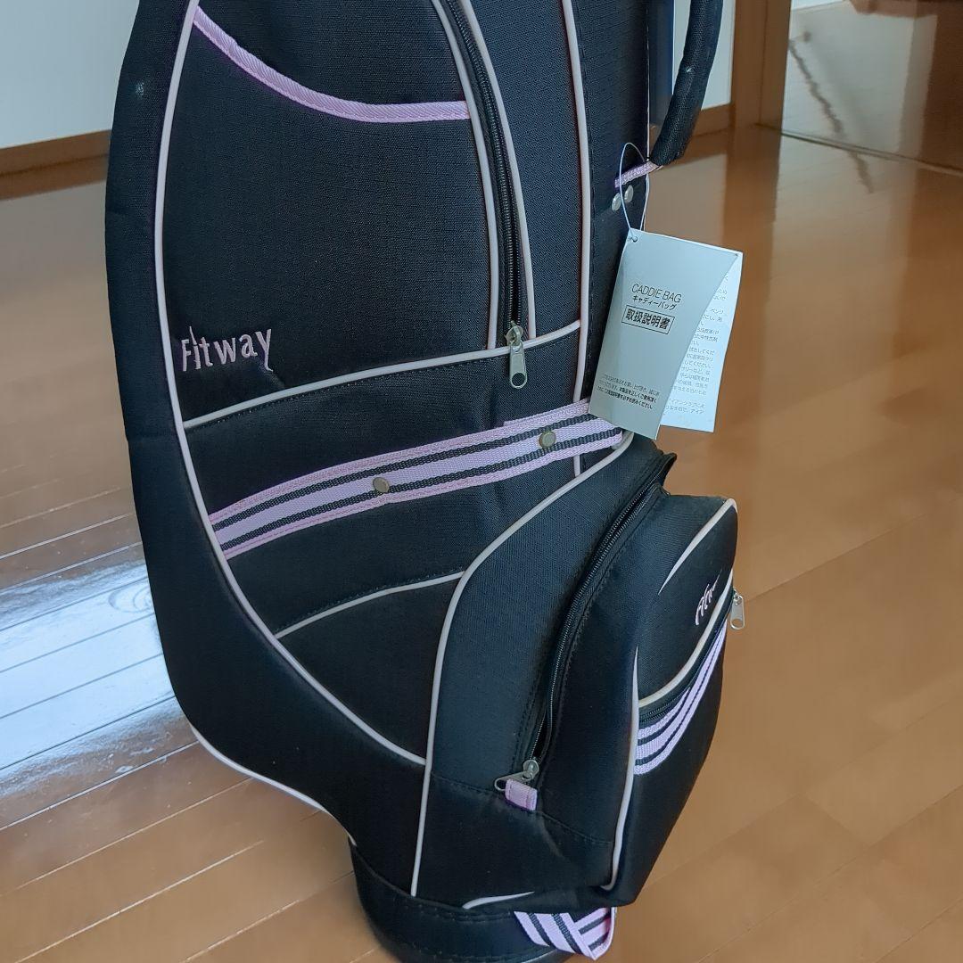 Fitway キャディバッグ ブラック/ピンク 2.3kg