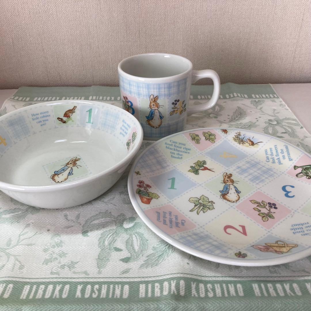 【新品未使用】ウェッジウッド ピーターラビット 123 食器セット　元箱付