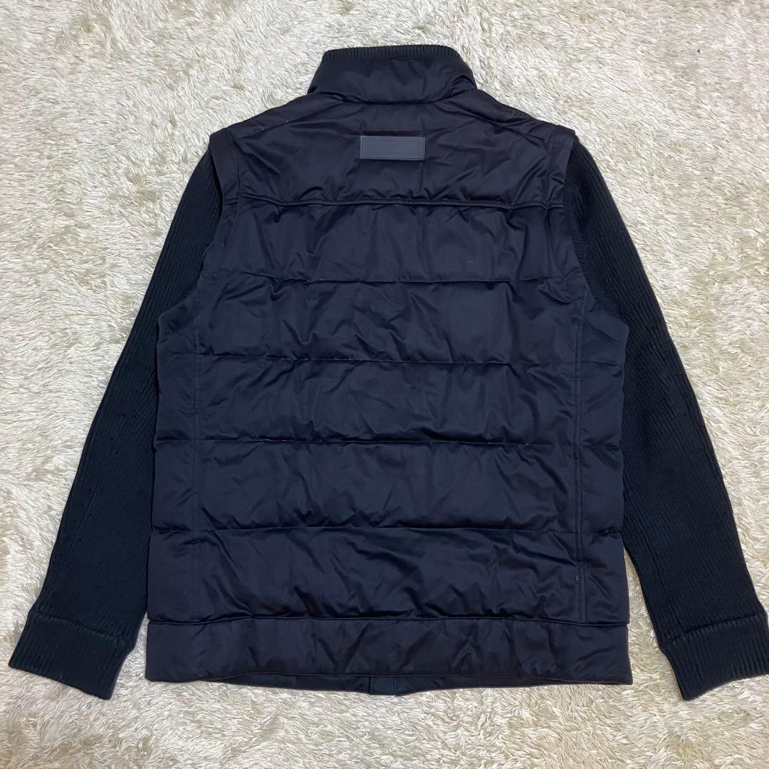 2WAY✨バーバリーゴルフ ダウン ニット 切替 ベスト 黒 Lサイズ