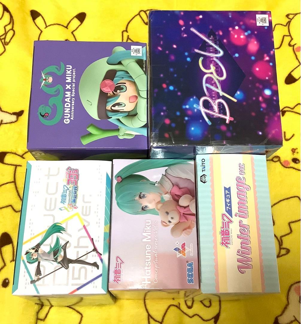 新品未開封！初音ミクシリーズプライズフィギュア5個セット！
