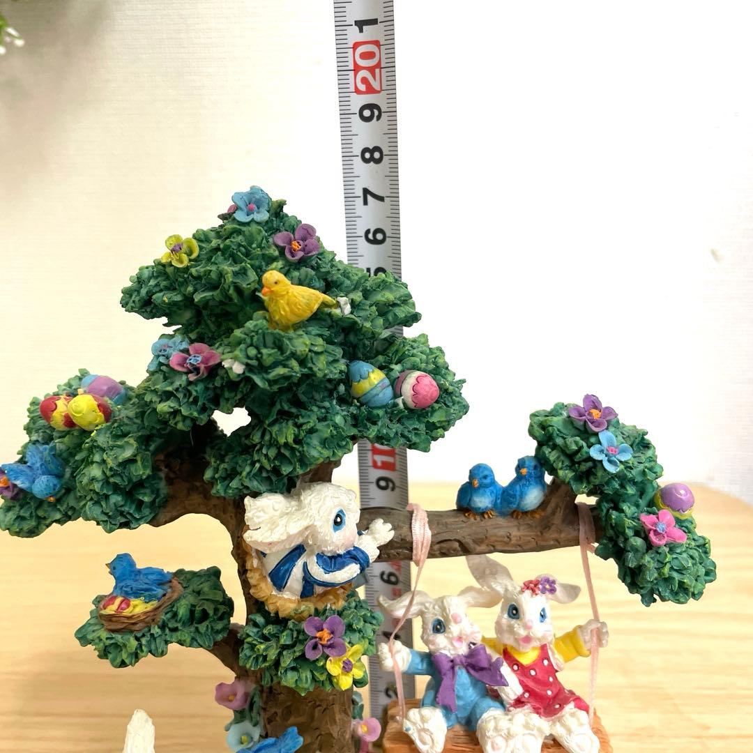 ウサギのオブジェ　小動物のインテリア　陶器置き物　可愛いインテリア