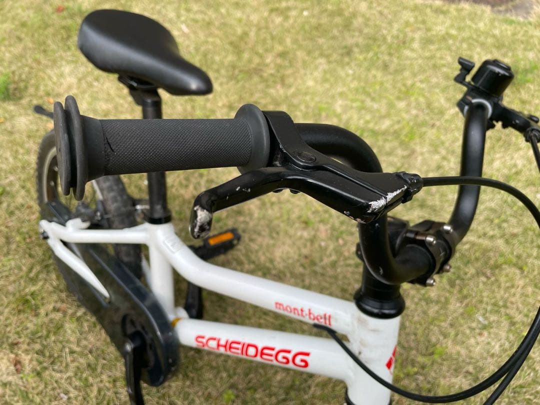値下げ　シャイデック　モンベル　キッズ　自転車16インチ ホワイト　後輪泥よけ付