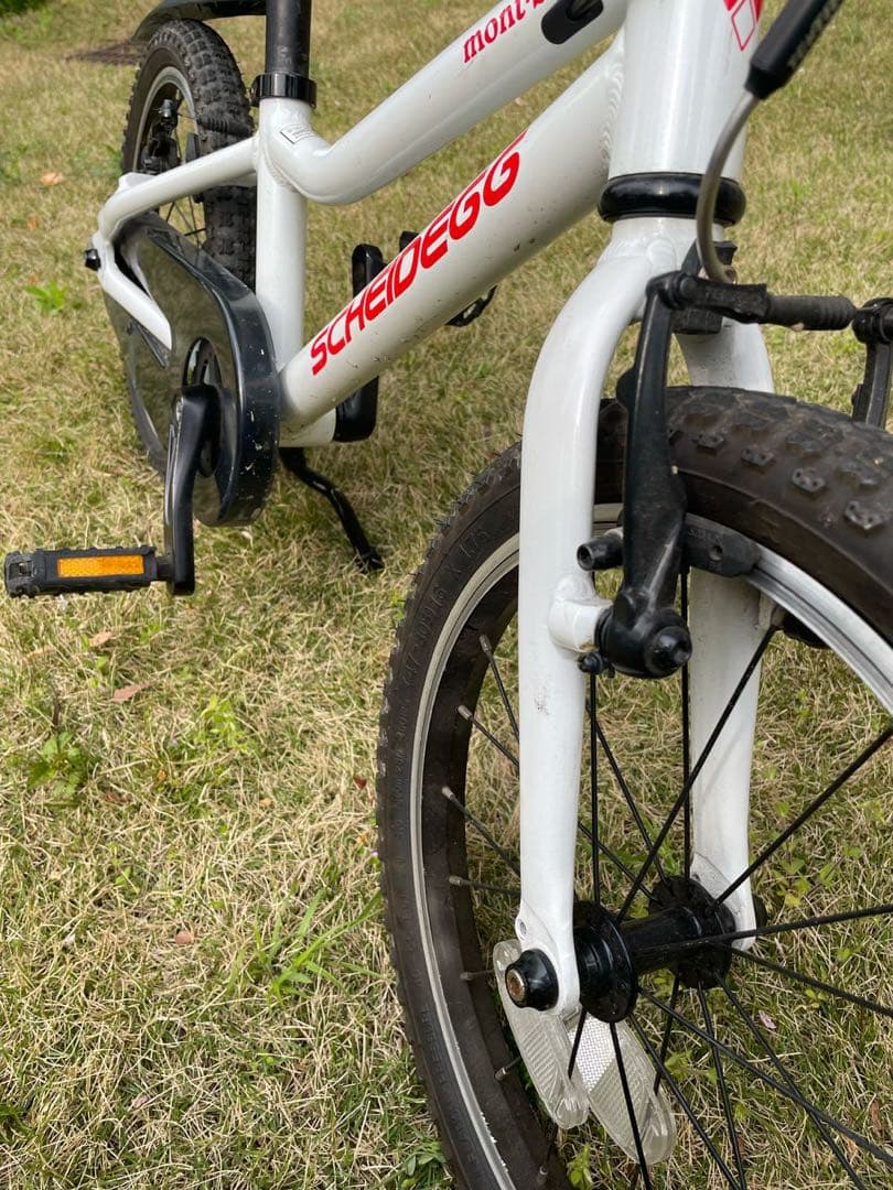 値下げ　シャイデック　モンベル　キッズ　自転車16インチ ホワイト　後輪泥よけ付