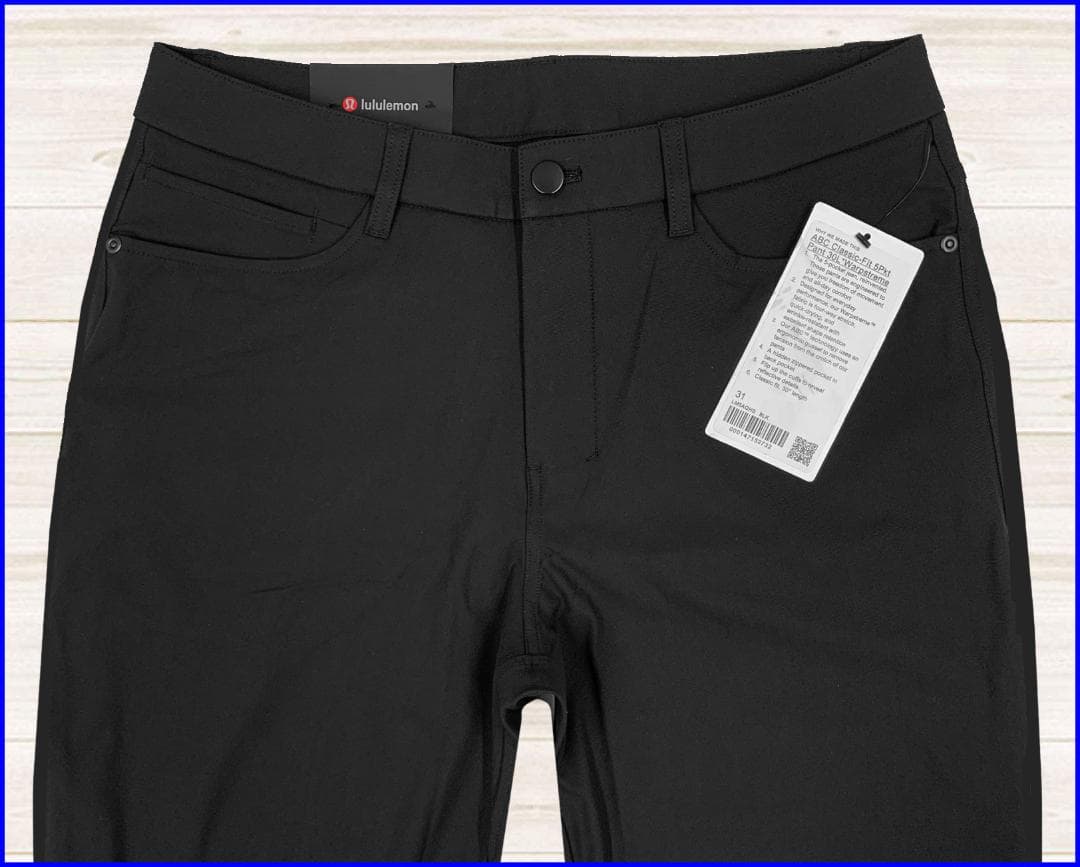 【新品】ルルレモンABCクラシックフィット5ポケットパンツ黒ブラックM30