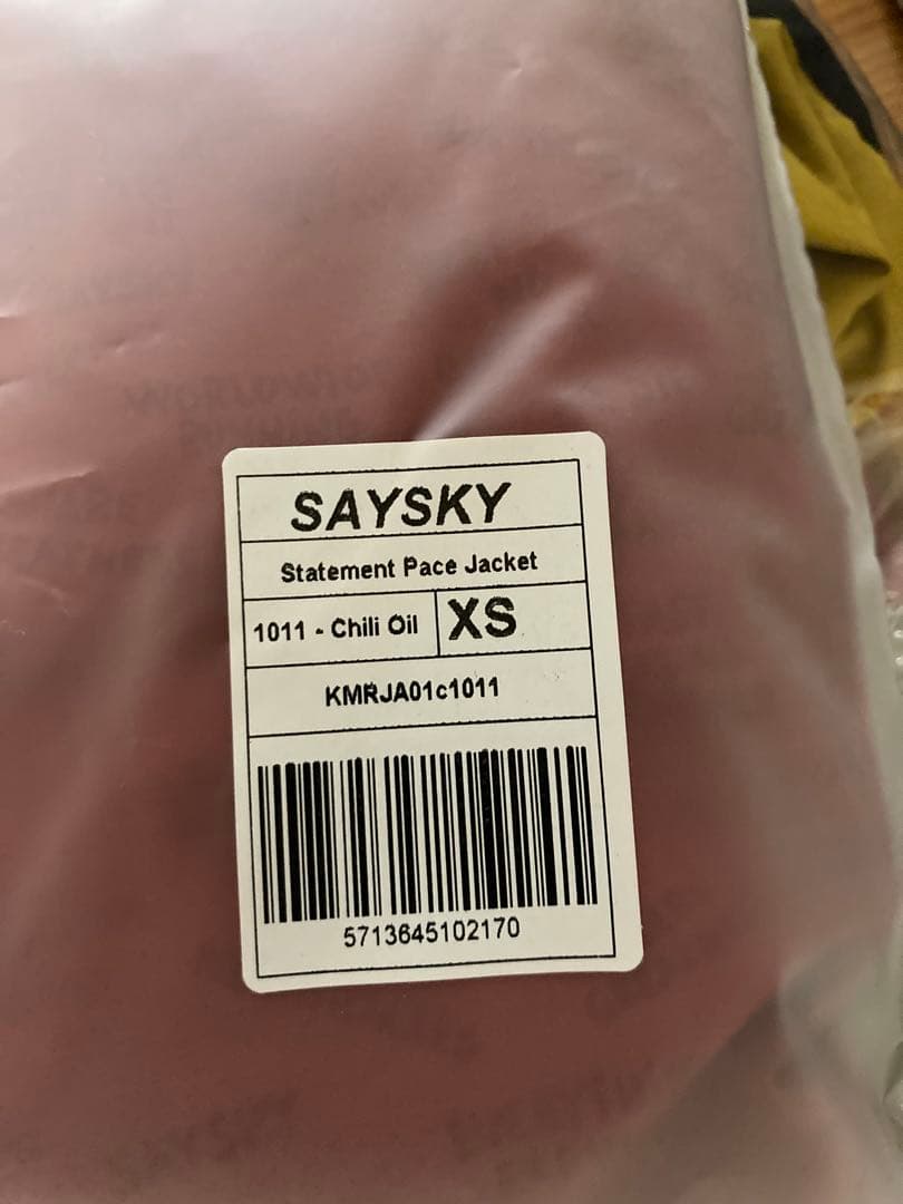 未使用　Saysky ランニングジャケット　XS 赤　パーカー　セイスカイ